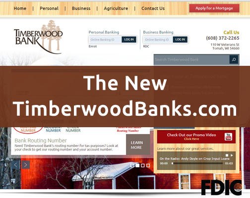 A walkthrough of the new Timberwood Bank website